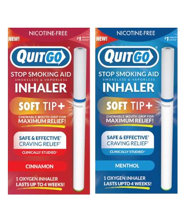 Stop Smoking Remedy, Smoke-Free Oxygen Inhaler, Chewable Mouth Grip to Help Curb Cravings, Quit Smoking Support, Satisfying Fidget Relief, Nicotine Free (Cinnamon,Menthol, Variation Pack)
