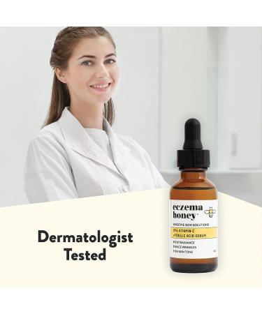 Eczema Honey 15% Vitamin C + Ferulic Acid Serum - Anti Aging Face Oil for Dry & Sensitive Skin (1 Oz) - Buy Online on GoSupps.com