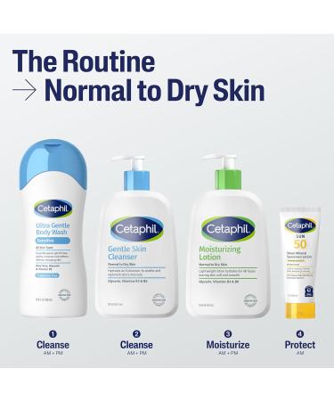 Cetaphil Moisturizing Lotion 16oz Gentle Skin Cleanser 2oz - Buy Online on GoSupps.com