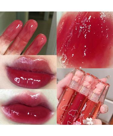 Shop 3 Colors Bear Lip Gloss | Moisturizing & Waterproof Jelly Lip Tint - Cute Liquid Lipstick for Lips & Cheeks - Buy Online on GoSupps.com
