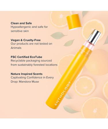 Anthology Mandora Muse Roll on Perfume Oil for Women 0.3oz 9 ML | Orange Bergamot Lilac Patchouli Amber | Alcohol Free rollerball Travel size | Warm Floral Fragrance - Buy Online on GoSupps.com