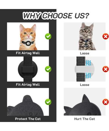 Shop Adjustable Airtag Cat Neck Band with Bell | Reflective Kitten Collar Holder | Safety Buckle for Cats | 17.8-30.5 cm - Violet - Buy Online on GoSupps.com
