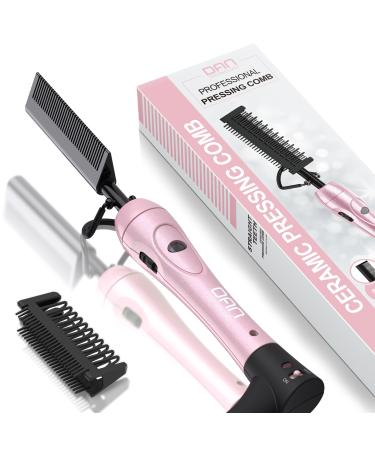 Hot Comb Ceramic Hot Comb for Wigs Afro Hair and Beard Anti-Scald Straightening Comb Hair Straightener Electric Press Comb Dual Voltage Heat Comb with Temperatures Adjustable 60 Min Auto Shut Off Pink - Buy Online on GoSupps.com
