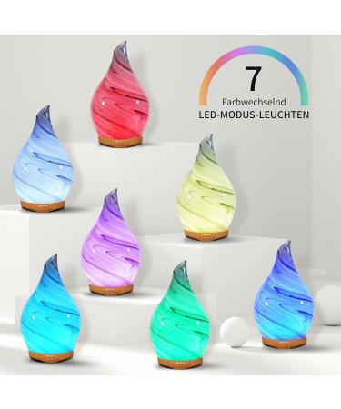 Porseme 280ml Aroma Diffuser & Humidifier - Handblown Quiet Ultrasound 7 Color-Changing LEDs - BPA Free for Yoga Spa & Home - G9-280ML Ink Aladdin Vase - Buy Online on GoSupps.com