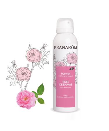 PRANAR M - Organic Damascus Rose Floral Water - Toning Revives the skin's radiance - 100% Pure and Natural Hydrosol - 150 ML