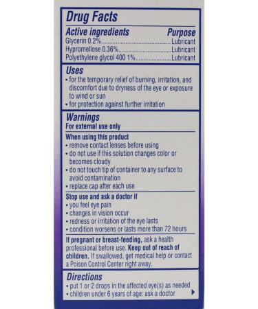 Visine Dry Eye Relief - Moisturizing & Soothing Eye Drops for Irritated Eyes 0.5 fl. Oz (Pack of 3) | International Shipping Available - Buy Online on GoSupps.com