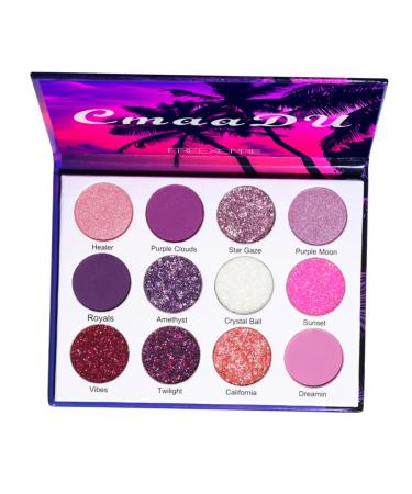 Balacoo 2 Boxes Eyeshadow Palette Glitter Eye Shadow Eyeshadow Powder Eyeshadow Pallet Makeup Palette Woman 1 count (Pack of 1) Colorfulx2pcs