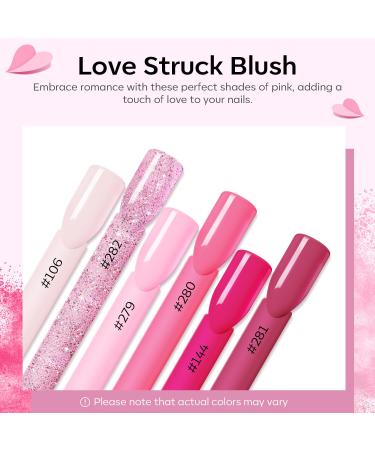 Modelones Acrylic Powder - 6 Pink Glitter Shades for Nail Art | Neon & Soft Tones - Perfect for Valentine's 3D & French Nail Extensions - Buy Online on GoSupps.com