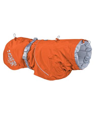 Hurtta Monsoon Dog Raincoat with Reflectors Waterproof Rain Jacket for Dogs Orange 65 cm 26 in Sea Buckthorn