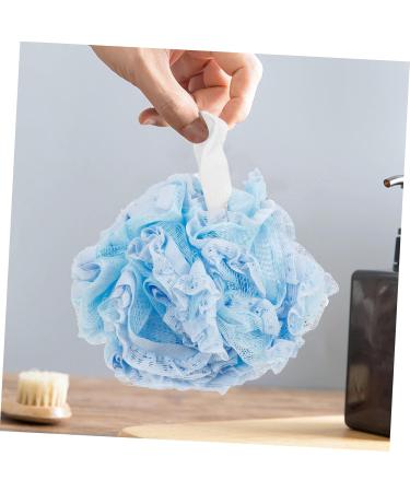 Sky-Blue Bath Sponge Lace Shower Ball Scrubber - Premium Home Bathroom Essential - International Shipping Available - Buy Online on GoSupps.com