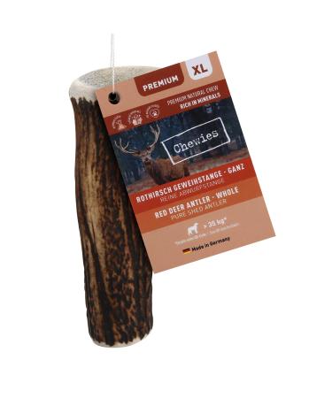 Chewies chewing consecration for dogs - entire rod - discarded rod from the red deer - deer antlers - of course and of course unfable size XL 60 g 1 piece (1 Pack)