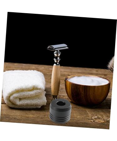 PopetPop Razor Holder Base - Aluminum Alloy Stand for Safety Razor | Practical Desktop Storage (4x4cm Black) - Buy Online on GoSupps.com