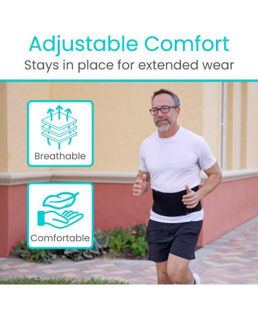 Vive Umbilical Hernia Belt for Men & Women | Post Surgery Abdominal Binder with Compression Pads | Supports Diastasis Recti & Stomach Hernias | Black Medium - Buy Online on GoSupps.com