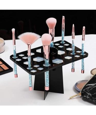 VIFER 26 Holes Makeup Brush Holder Foldable Black Cosmetic Organizer for International Shipping - Buy Online on GoSupps.com
