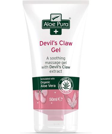 Devil's Claw Gel with Organic Aloe Vera | Natural Vegan Cruelty-Free Soothing Relief | 50ml Aloe Pura - Paraben & SLS Free - Buy Online on GoSupps.com