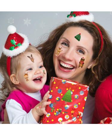 TUPARKA 230 Pcs Christmas Temporary Tattoos - Assorted Styles for Boys and Girls | 30 Sheets Cartoon Sticker Tattoo Set | Christmas Party Supplies - Multicolor - Buy Online on GoSupps.com