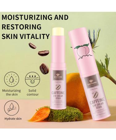 2 Pack Caffeine Eye Balm Stick Anti-Aging Eye Cream for Dark Circles & Puffiness Reduces Wrinkles & Moisturizes Essential for Eye Care (2) - Buy Online on GoSupps.com