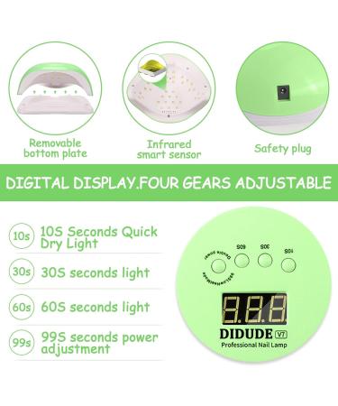 Didude 168W LED UV Nail Lamp - Professional Nail Dryer with Smart Sensor & 4 Timers | Ideal for All Gel Types at Home Salon - Buy Online on GoSupps.com