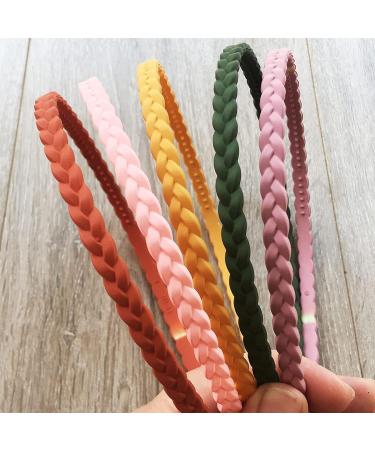 Buy Ghedshgf 12-Piece Girls' Hair Band Set | Silicone & Plastic Slide-Resistant Headbands for Women | Elastic Toothed Hair Accessories - Buy Online on GoSupps.com