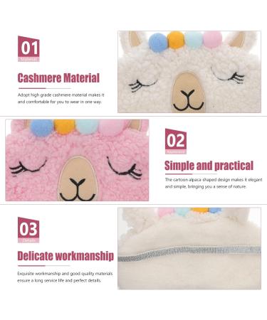 Shop Soft Plush Cartoon Animal Sleeping Eye Masks - 2Pcs Cashmere Blindfold for Travel & Sleep - Buy Online on GoSupps.com