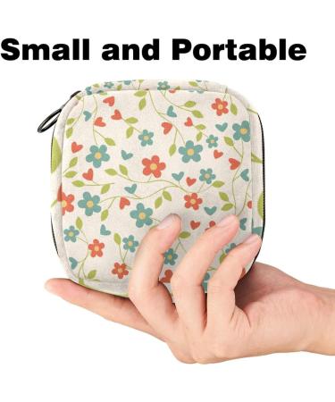 Colorful Flower Storage Bags for Women's Bandages & Menstrual Products | Portable Tampon Holders for School & Office - Buy Online on GoSupps.com