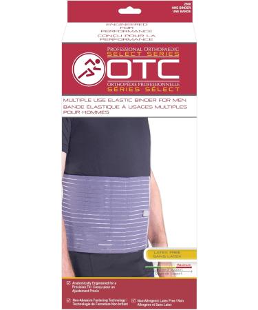 OTC Abdominal Binder for Men - Ribbed Elastic Compression - Large Size | International Shipping Available - Buy Online on GoSupps.com