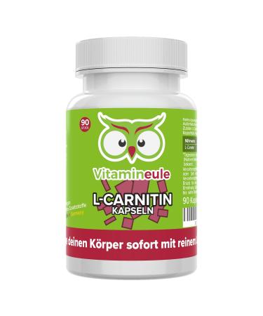 L -carnitine capsules - 500 mg - quality from Germany - high -dosed - vegan - laboratory test - without additives - L -carnitine Tartrat - for training & metabolism - Vitamine le