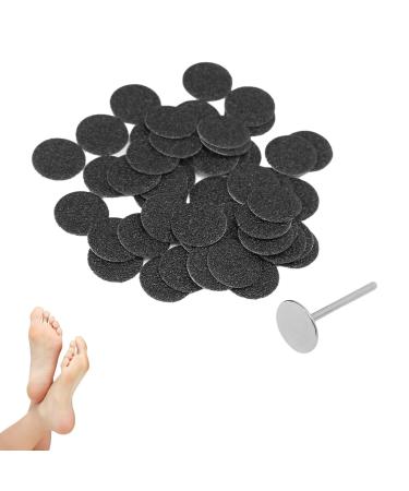 Horn skin remover grinding wheel 50pcs electrical foot grinder sanding paper grinding wheel pedicure tool replacement accessories with shaft ( 35mm)