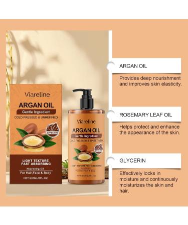 Viareline Argan Essential Oil Multifunctional Essential Oil Moisturizing Hair Moisturizing Hydrating Daily Care Oil - Buy Online on GoSupps.com