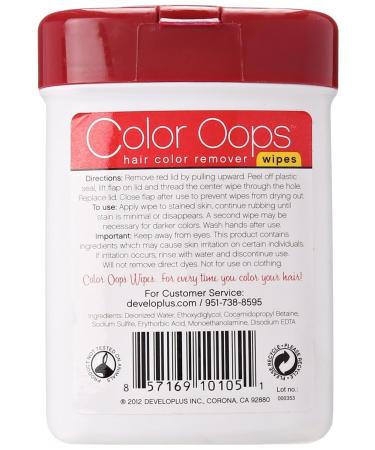Color Oops Hair Color Removing Wipes (10 Count) - Easy Color Removal Solution - Buy Online on GoSupps.com