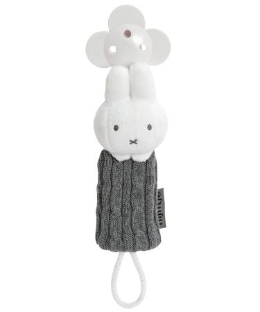 Nijntje NIJN1085 Pacifier chain Miffy grey knitted
