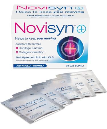 Novisyn+ Vegan Joint Care Supplement - Hyaluronic Acid Hip & Knee Support Liquid - 30-Day Supply - Buy Online on GoSupps.com