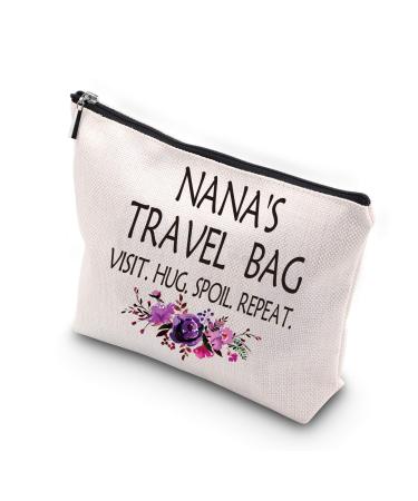 WCGXKO Nana Gift Nana Birthday Mother’s Day Gift Grandma Cosmetics Bag Toiletry Bag for Traveling (NANA'S TRAVEL)