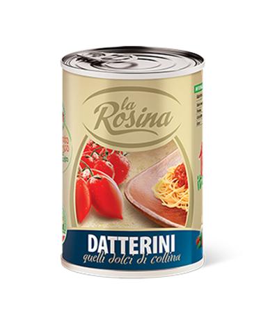 La Rosina 24 x LA ROSAINE DATTERINI TOMATOES 400 g Jar of Latex Coated Milk