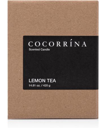 Cocorr na Lemon Tea Candle - Natural Soy Fragrance in Glass 46 Hours Burn Time Perfect Christmas Gift - 420g - Buy Online on GoSupps.com