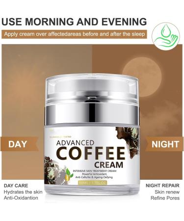 Caffeine Face Cream Caffeine Eye Cream for Dark Circles Under Eyes Vegan Caffeine Moisturizer Anti-Wrinkle Moisturizing Lotion for Firming and Tightening Skin 50 - Buy Online on GoSupps.com