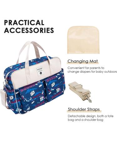 SONARIN Large Capacity Waterproof Baby Changing Bag - Magic School Theme - Buy Online on GoSupps.com
