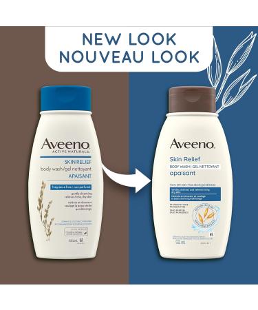 Aveeno Body Wash Active Naturals Unscented Skin Relief Body Wash for Dry and Sensitive Skin Fragrance Free Hypoallergenic Dye Free Large Bottle 532ML (Packaging May Vary) Unscented 532 ml (Pack of 1) - Buy Online on GoSupps.com