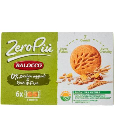 Balocco Zero Pi Biscotti Pack of 6 biscuits with no added sugar 7 cereals and extra crunchy 230 g pack + Italian Gourmet Polpa di Pomodoro box 400 g - Buy Online on GoSupps.com