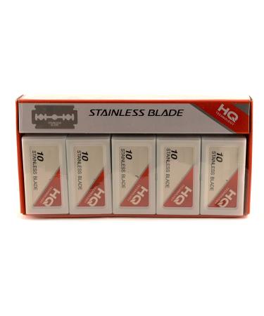 Buy 100 PACK Double Edge Stainless Steel Razor Blades - Men's Safety Razor Blades for a Precise Smooth Shave - Ideal for Barbershops - International Shipping Available - Buy Online on GoSupps.com