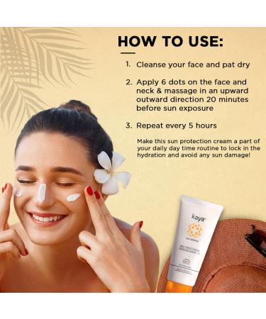 Kaya Skin Clinic Sunscreen SPF 30 Cream - 75ml | Daily Moisturizing & Water Resistant | Ideal for Women | International Shipping Available - Buy Online on GoSupps.com