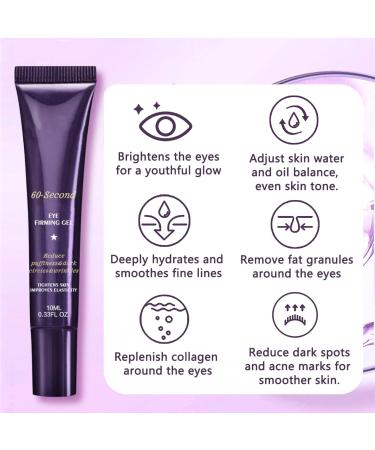 60-Second Instant Firming Eye Cream 60-Second Eye Firming Gel Under Eye Cream for Dark Circles and Puffy Eyes Instant Eye Tightener Instant Eye Bag Remover Reduce Fine Lines - Buy Online on GoSupps.com
