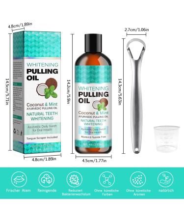 All-Natural Ayurvedic Mouthwash with Coconut & Peppermint Oil | Fresh Breath Tooth Whitening & Healthier Teeth - 8 fl. Oz - Buy Online on GoSupps.com