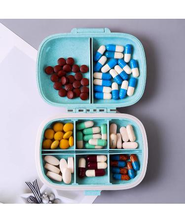 Shop Portable Daily Pill Organizer Box - Compact Travel Case for Medications - Blue | International Shipping Available - Buy Online on GoSupps.com