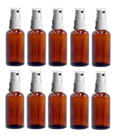 10 x brown glass bottle 30ml / spray bottle including pump atomizer/spray head white DIN 18 with protective cap