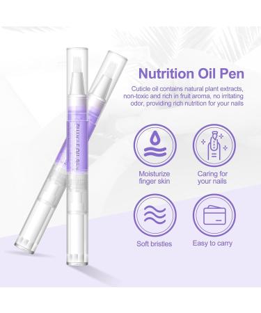 Cuticle Oil Lavender Natural Ingredients Nail Nutrient Oil Pen for Nail Growth Care Nail Treatments Prevent Pen Dry Cracking Deep Nourishment Pen for Ideal Gifts color03 - Buy Online on GoSupps.com
