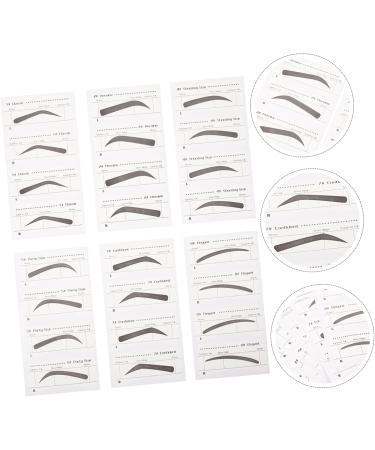 Mipcase 6 Pcs Ladies Suits Makeup Tools Eyebrow Sticker for Makeup Eyebrow Stickers Template Miss Disposable - Buy Online on GoSupps.com
