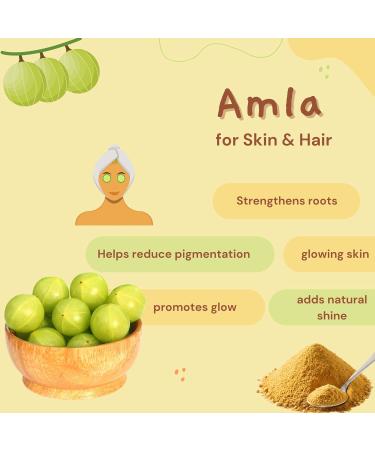 Amla Powder for Hair Growth & Skin Care | 100% Pure & Natural | Unpolished Herbal Powder (3.5 Ounces) 3.5 Ounce (Pack of 1) - Buy Online on GoSupps.com