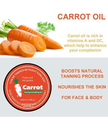 Tanning Accelerator Cream - Sunbed Cream with Carrot - Sunbed Tanning Accelerator - Carrot Tan Enhancers & Accelerators - Achieve a Natural Tan with Natural Ingredients - 100g - Buy Online on GoSupps.com