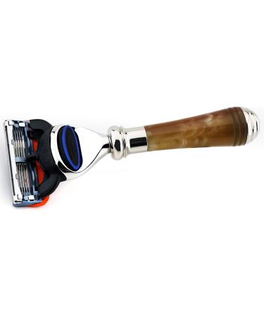 5 Edge Cartridges - Compatible with Artificial Horn & Stainless Steel Holder | Extra Short Handle Shaving Duo | Modern Vintage Tool - Buy Online on GoSupps.com